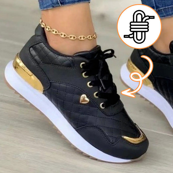 Damskie skórzane sneakersy sportowe na co dzień
