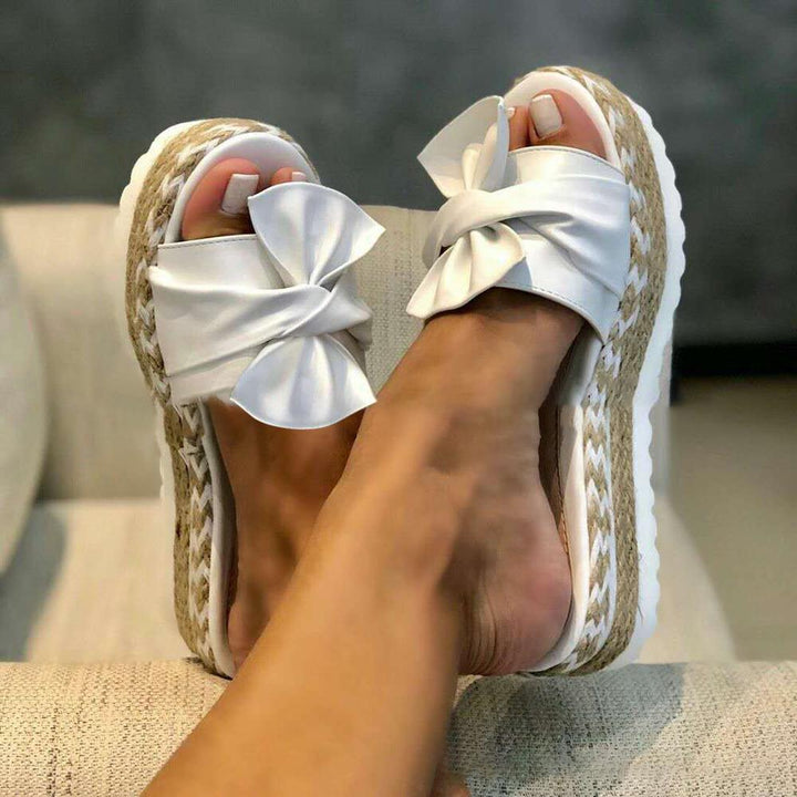 Women's Orthopedic Platform Sandals Breathable Nylon Straps Slip-On Sandals
