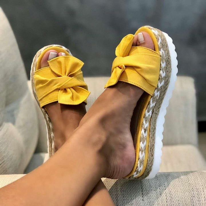 Women's Orthopedic Platform Sandals Breathable Nylon Straps Slip-On Sandals