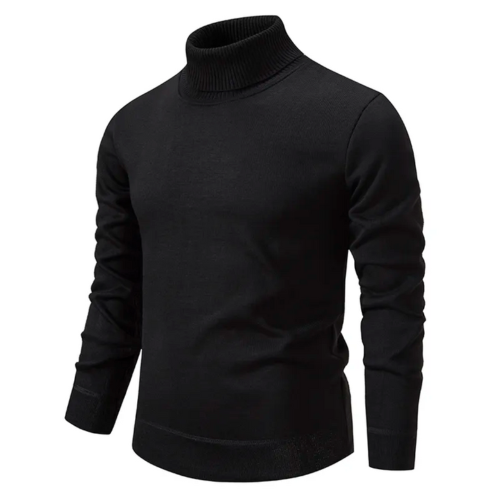 Men's Merino Wool Turtle Neck Knit Jumper Sweater