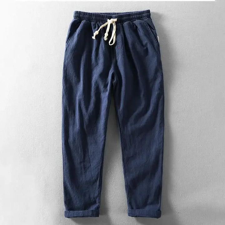 Men’s Breathable Linen Drawstring Trousers