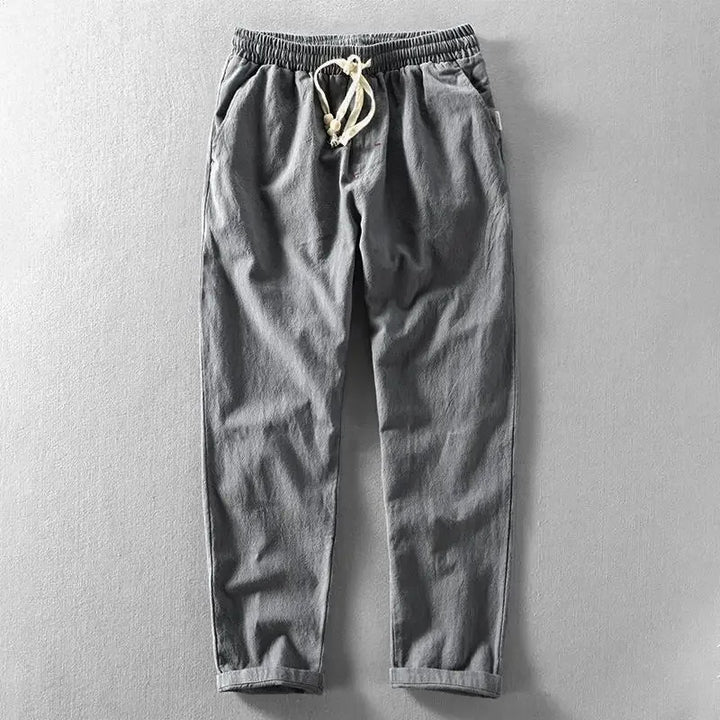 Men’s Breathable Linen Drawstring Trousers