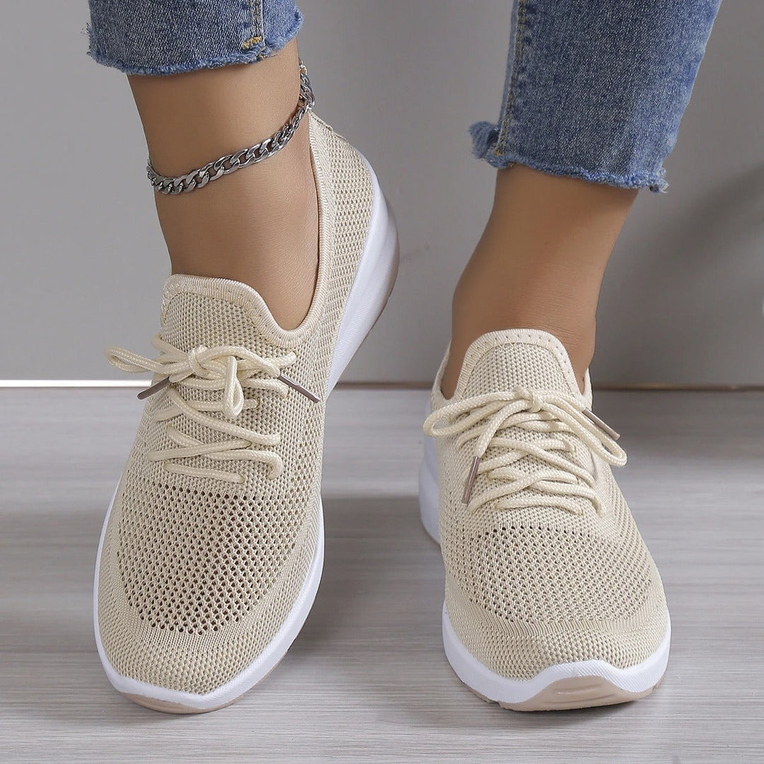Women's Breathable Platform Knit Walking Sneakers