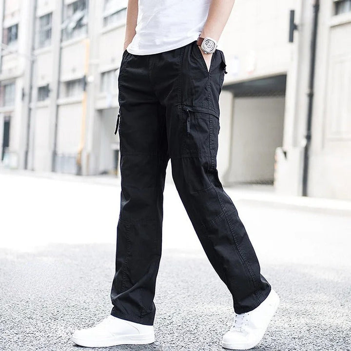 Men's Canvas Cargo Pants Trousers Tactical Casual