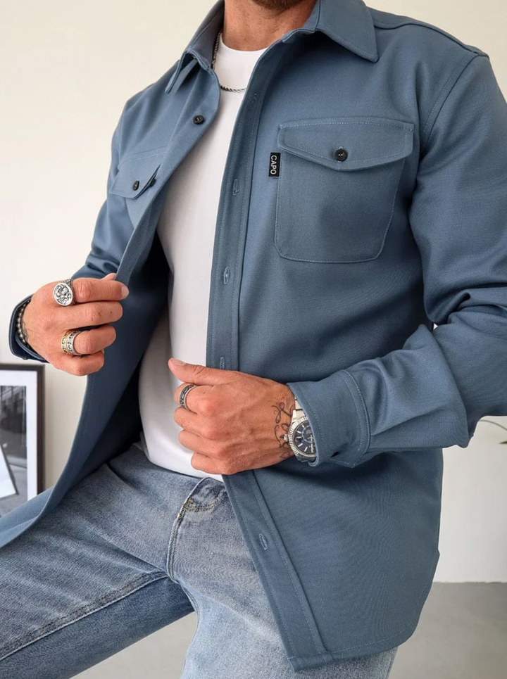 Veste-chemise en laine pour homme, vêtement d'extérieur