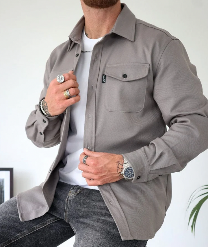 Veste-chemise en laine pour homme, vêtement d'extérieur