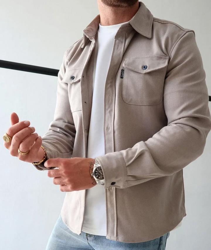 Veste-chemise en laine pour homme, vêtement d'extérieur