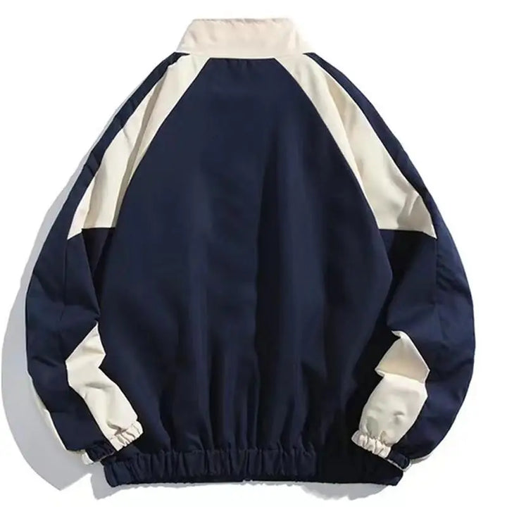 Men's Nylon Windbreaker Jacket Vintage Oversized Track Coat