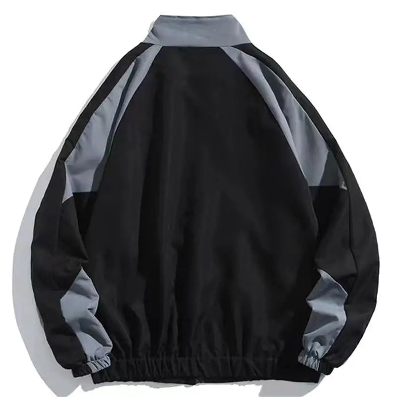 Men's Nylon Windbreaker Jacket Vintage Oversized Track Coat