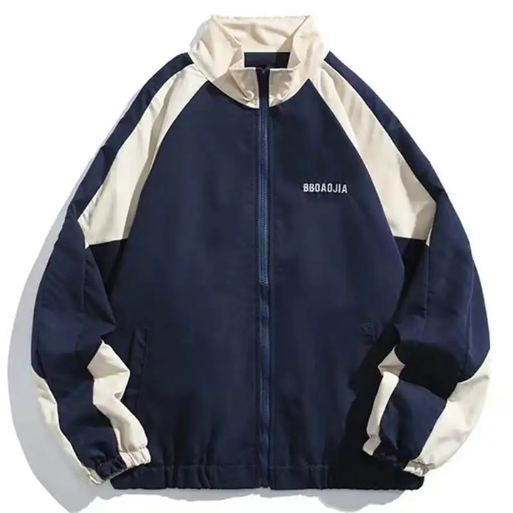 Men's Nylon Windbreaker Jacket Vintage Oversized Track Coat