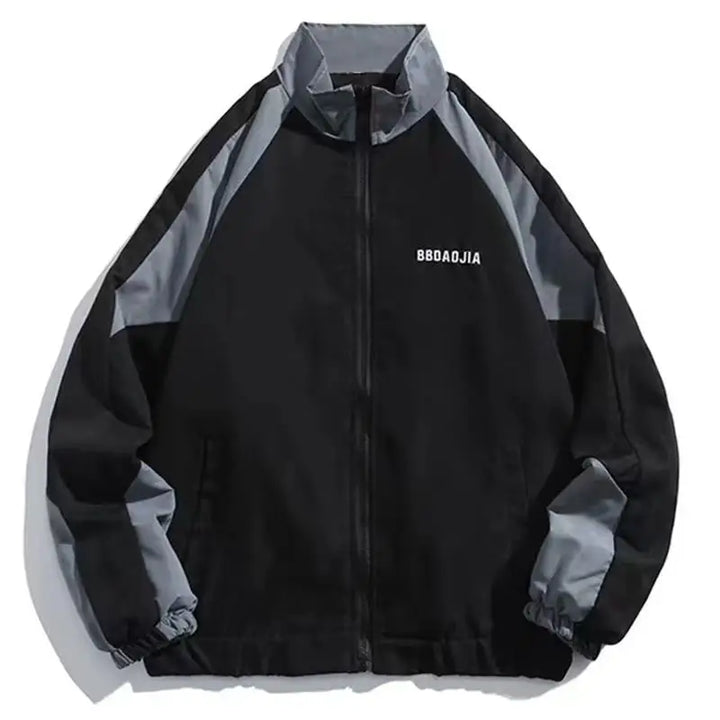 Men's Nylon Windbreaker Jacket Vintage Oversized Track Coat