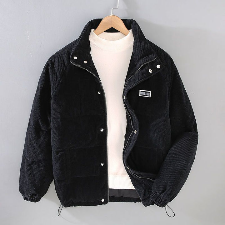 Men's Fleece Lined Padded Jacket Durable Outerwear