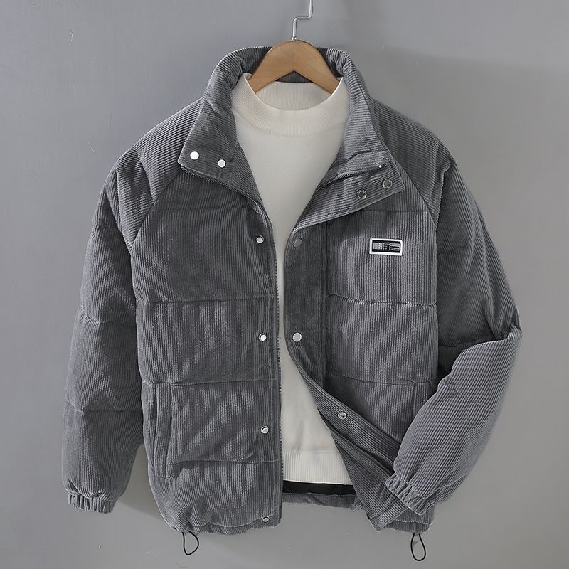 Men's Fleece Lined Padded Jacket Durable Outerwear
