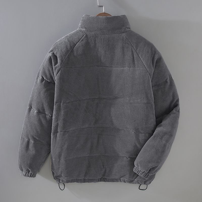 Men's Fleece Lined Padded Jacket Durable Outerwear