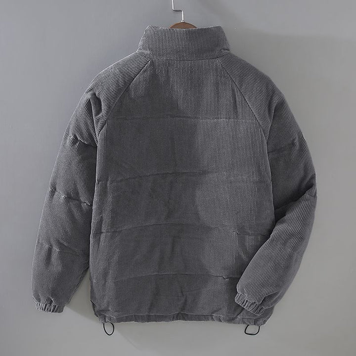 Men's Fleece Lined Padded Jacket Durable Outerwear