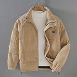 Men's Fleece Lined Padded Jacket Durable Outerwear