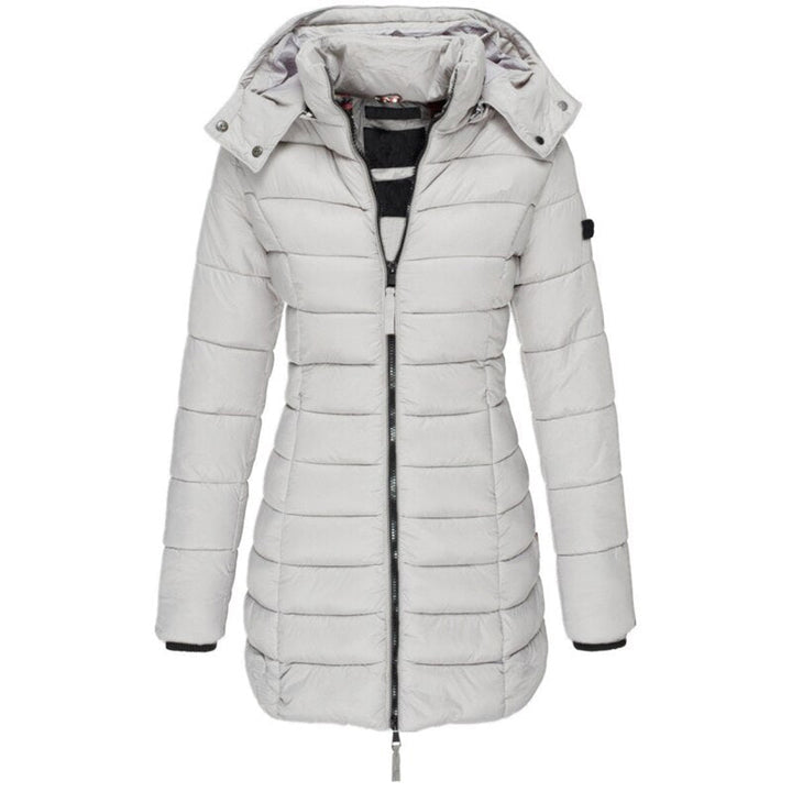 Women's Fleece Hooded Puffer Jacket Quilted Insulated Parka