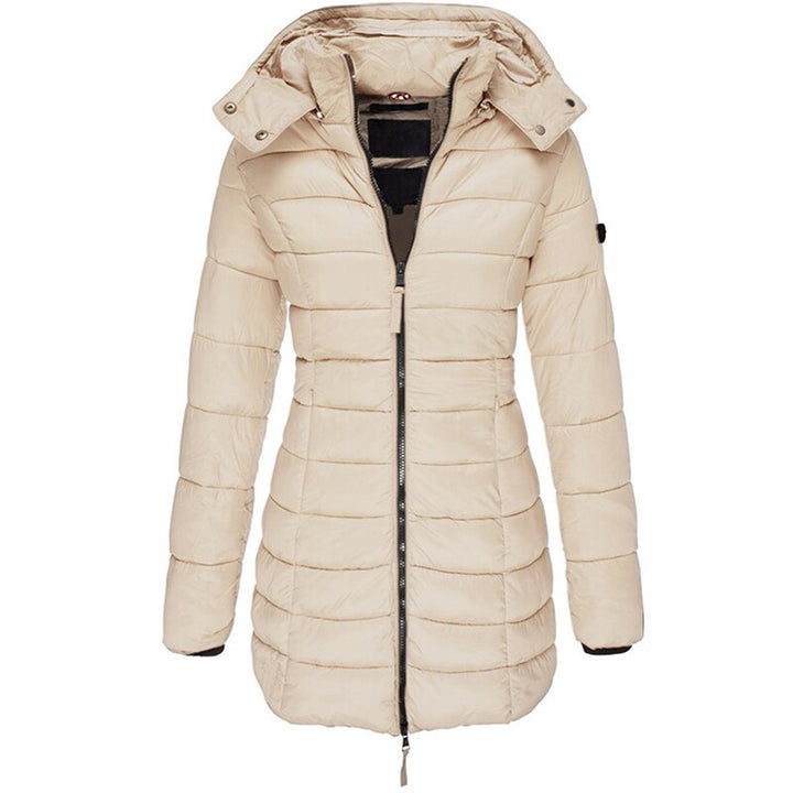 Women's Fleece Hooded Puffer Jacket Quilted Insulated Parka