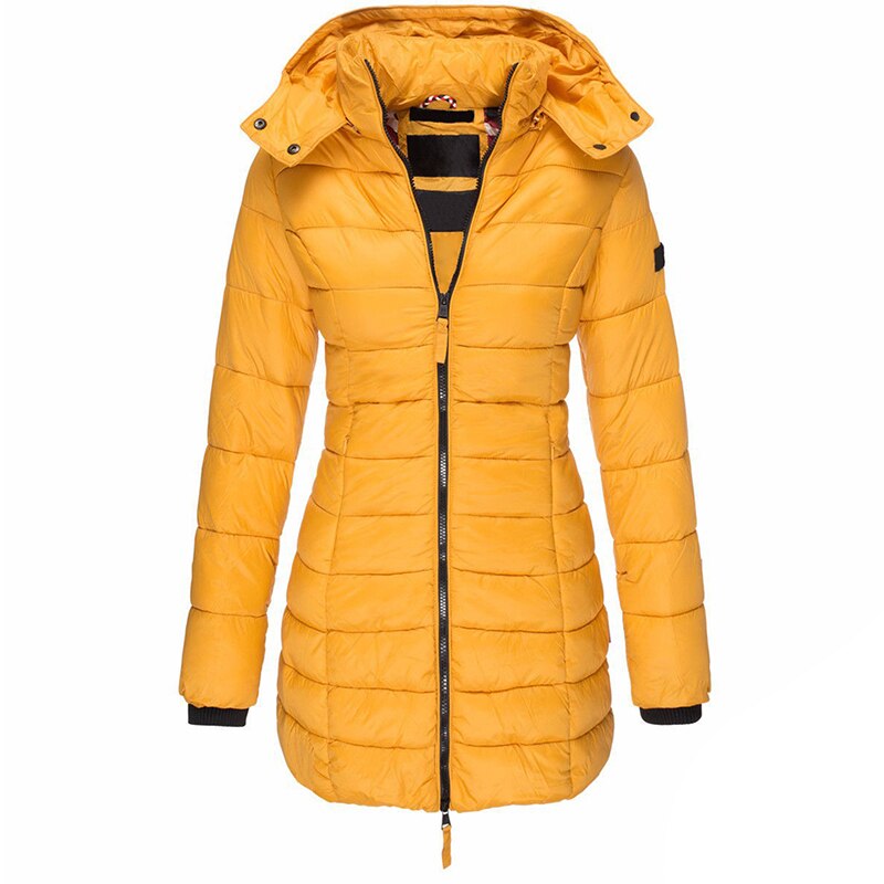 Women's Fleece Hooded Puffer Jacket Quilted Insulated Parka