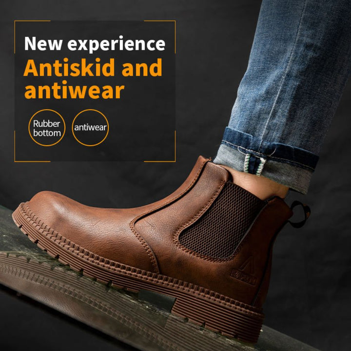 Chelsea Boots Leather Men's Waterproof Casual Ankle Shoes
