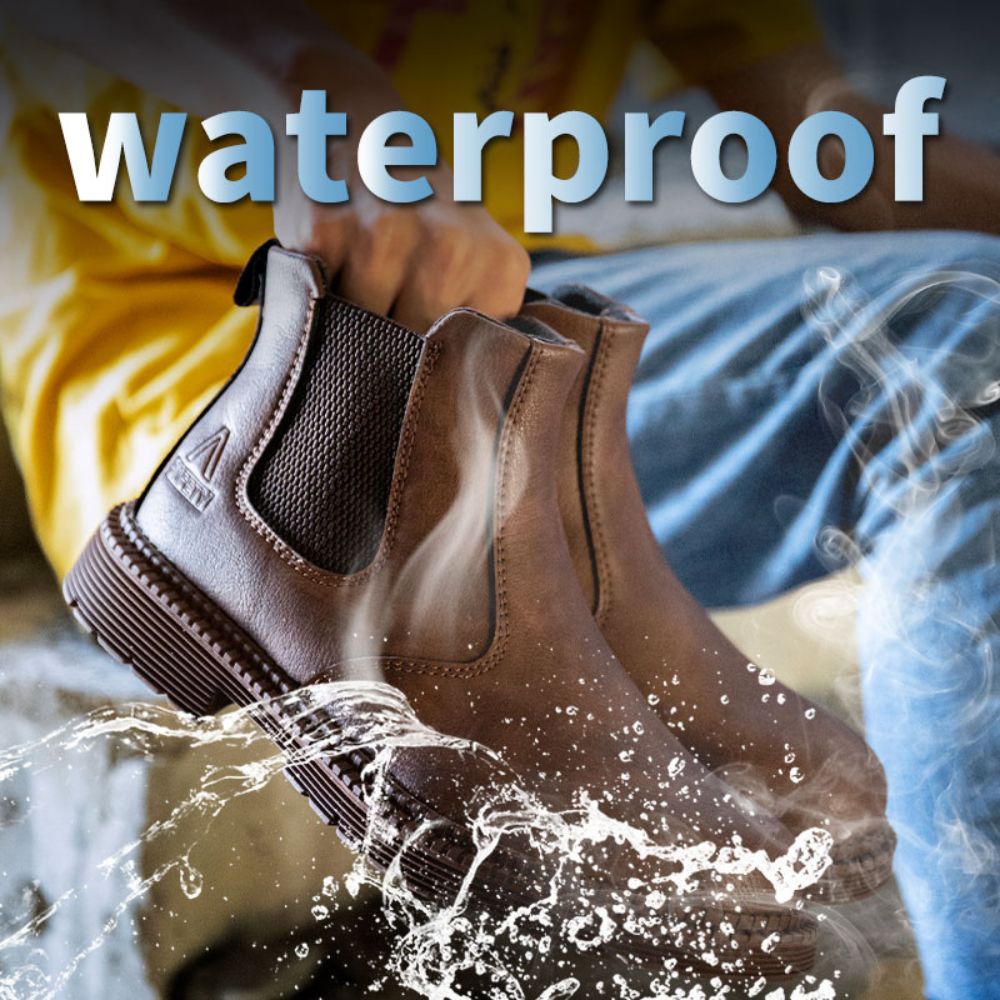 Chelsea Boots Leather Men's Waterproof Casual Ankle Shoes