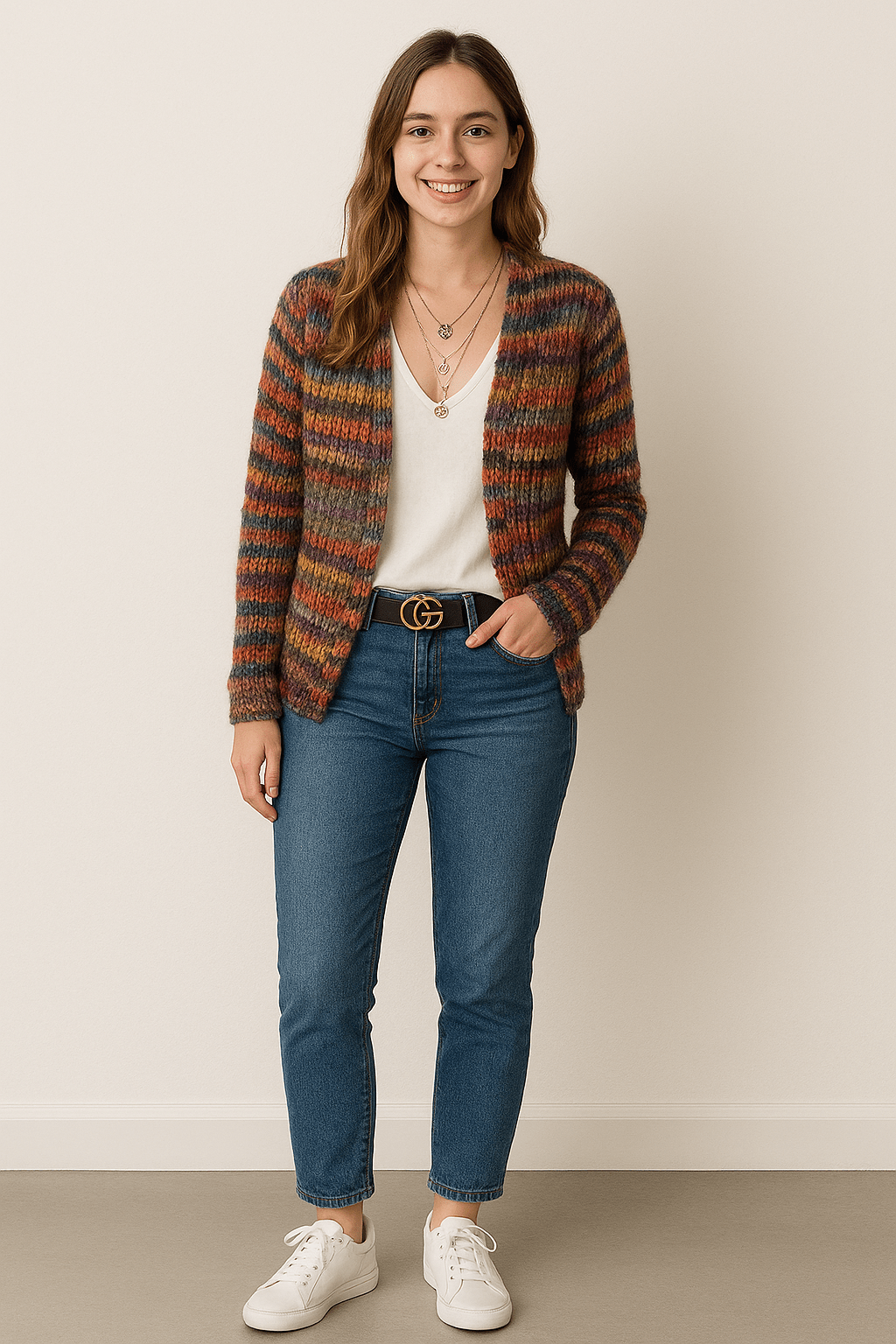 Women's Open Front Casual Knit Cardigan