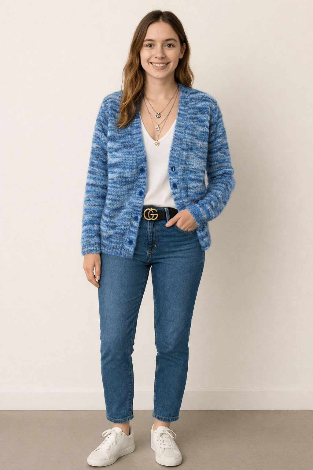 Women's Open Front Casual Knit Cardigan