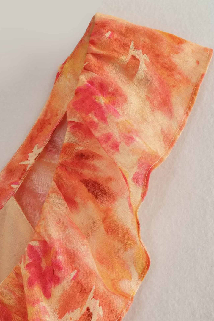 Robe maxi en lin pour femme à fleurs, dos nu avec découpe et volants, col halter