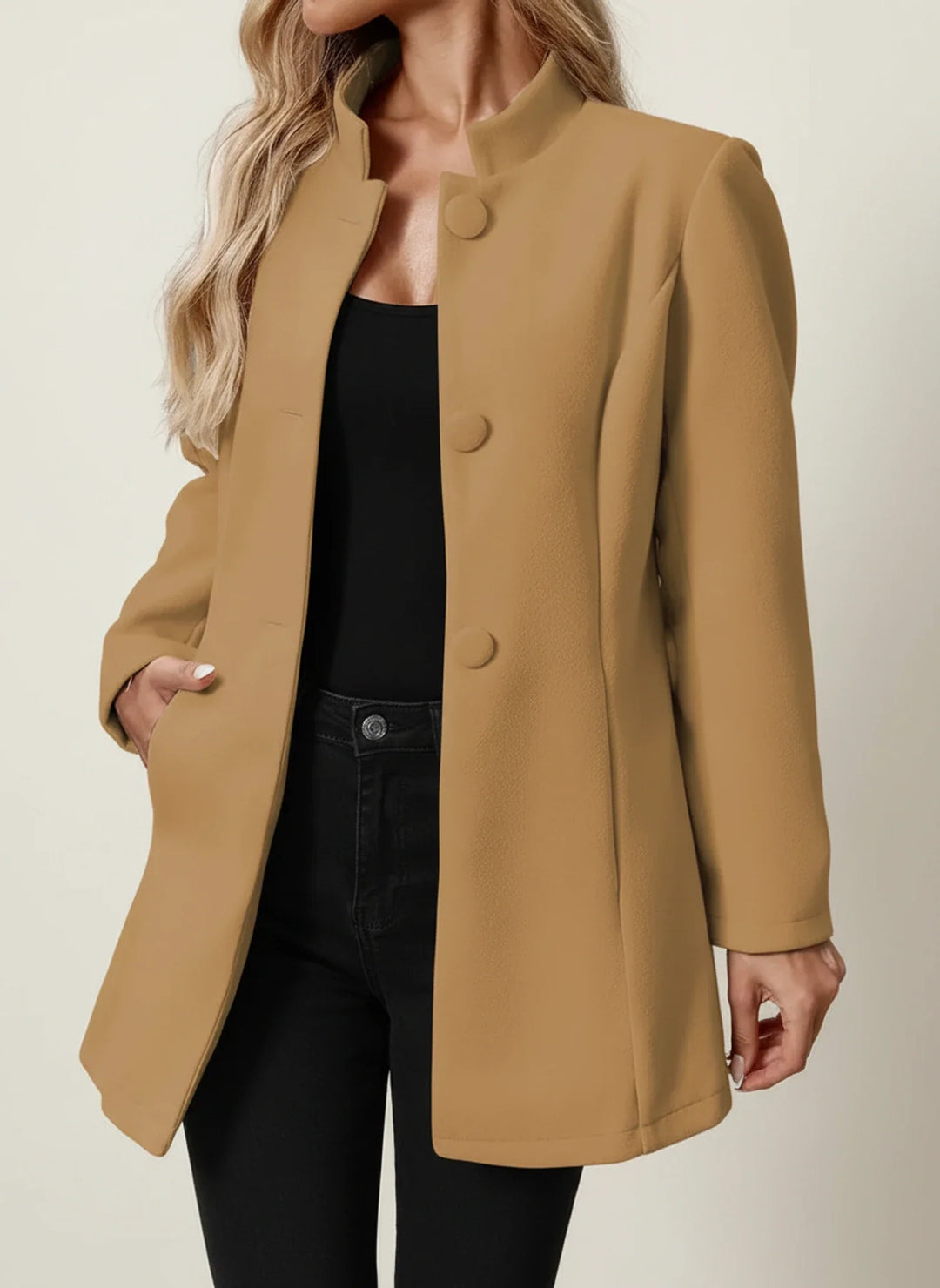 Women's Wool Coat Longline Jacket Overcoat Outerwear