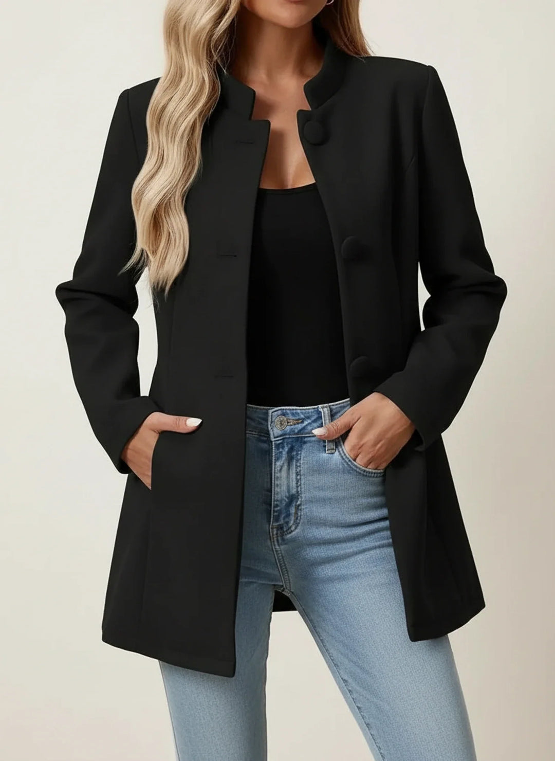 Women's Wool Coat Longline Jacket Overcoat Outerwear