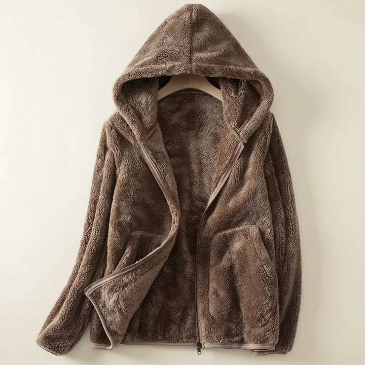 Women's Fleece Hoodie Zip Up Jacket Outerwear