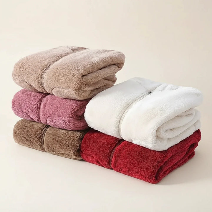 Women's Fleece Hoodie Zip Up Jacket Outerwear