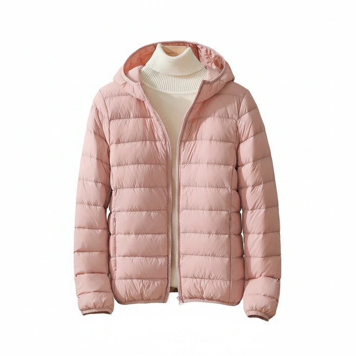 Women's Nylon Hooded Puffer Jacket Lightweight Warm Outerwear