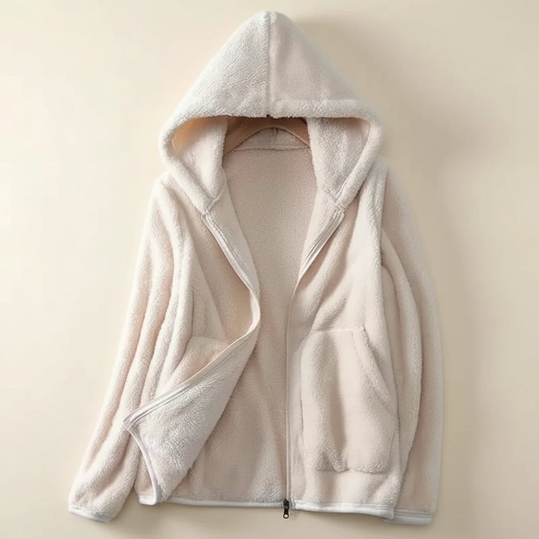 Women's Fleece Hoodie Zip Up Jacket Outerwear