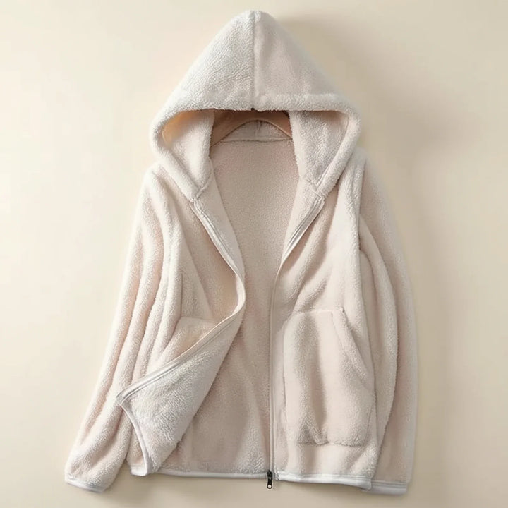 Women's Fleece Hoodie Zip Up Jacket Outerwear