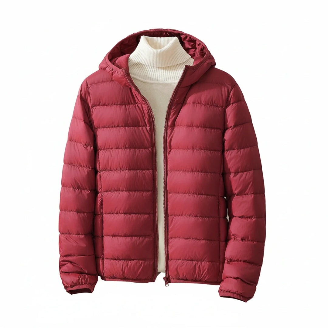 Women's Nylon Hooded Puffer Jacket Lightweight Warm Outerwear