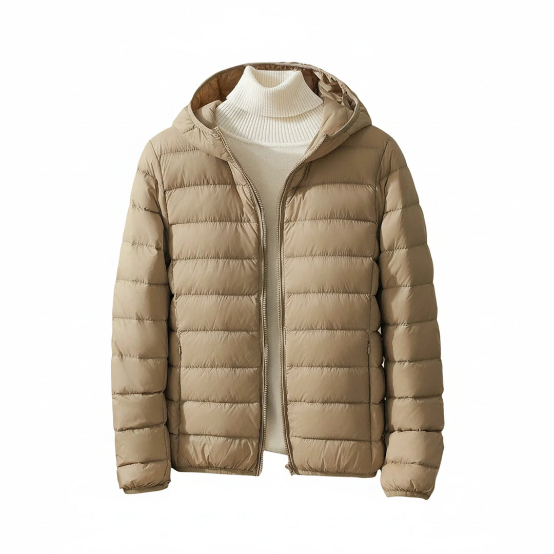Women's Nylon Hooded Puffer Jacket Lightweight Warm Outerwear