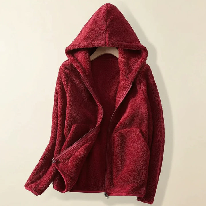 Women's Fleece Hoodie Zip Up Jacket Outerwear