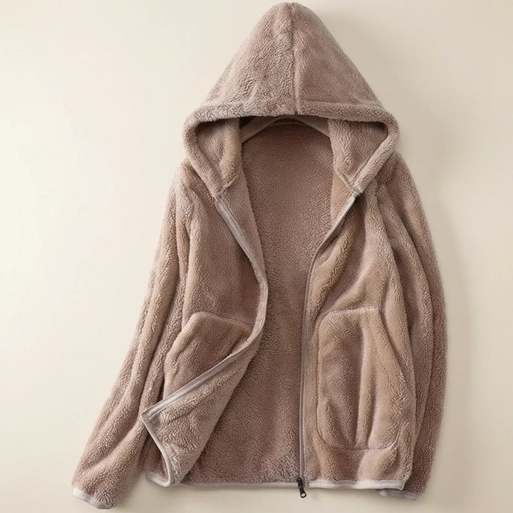 Women's Fleece Hoodie Zip Up Jacket Outerwear