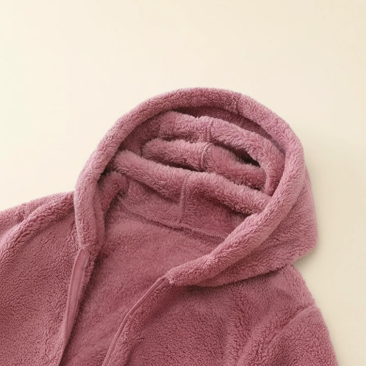 Women's Fleece Hoodie Zip Up Jacket Outerwear