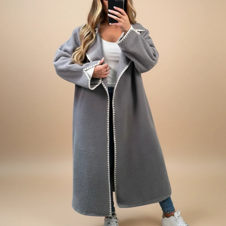 Women's Wool Trench Coat Longline Warm Overcoat Jacket