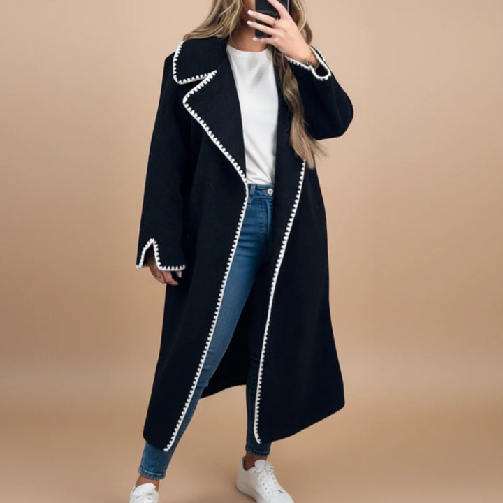 Women's Wool Trench Coat Longline Warm Overcoat Jacket