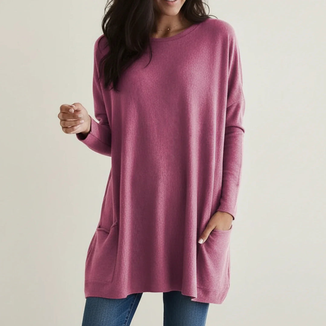 Women's Knit Sweater Oversized Longline Pullover Tunic Jumper