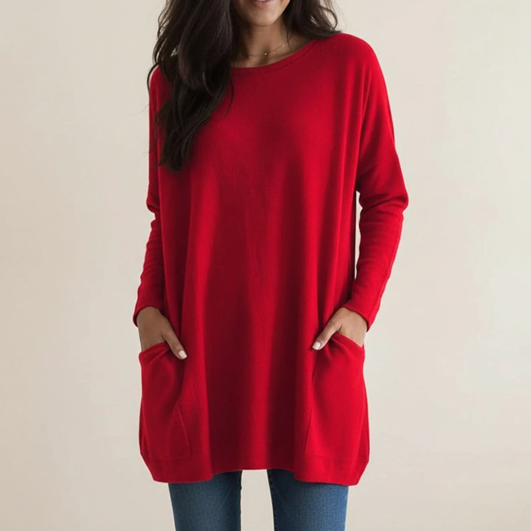 Women's Knit Sweater Oversized Longline Pullover Tunic Jumper