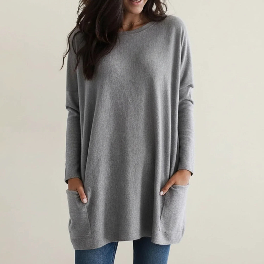 Women's Knit Sweater Oversized Longline Pullover Tunic Jumper