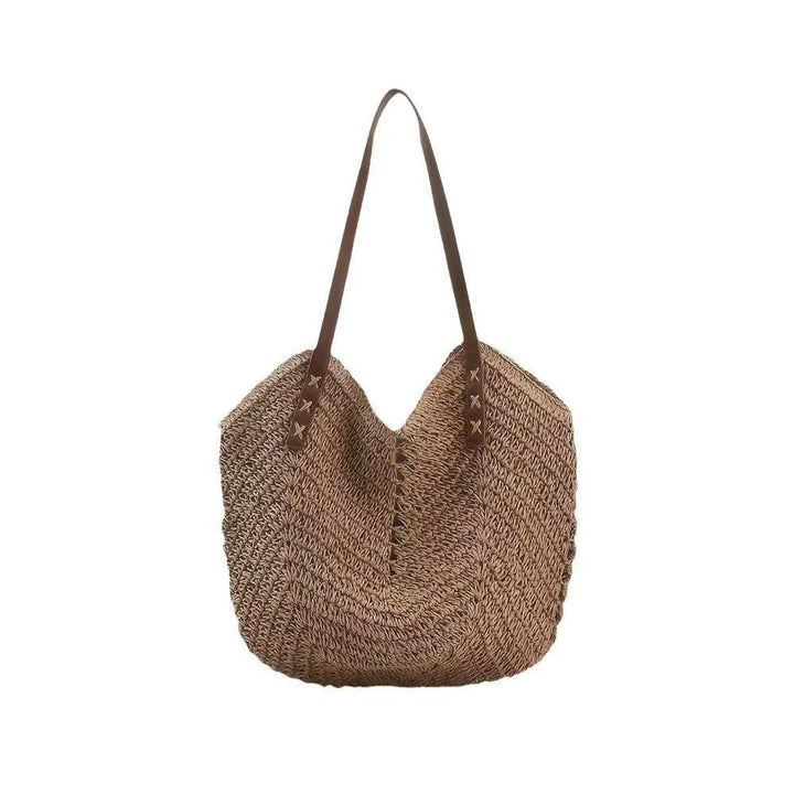 Women's Straw Woven Tote Shoulder Bag Beach Handbag