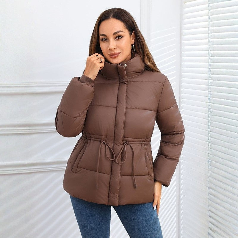 Women's Puffer Jacket Fleece Hooded Padded Coat