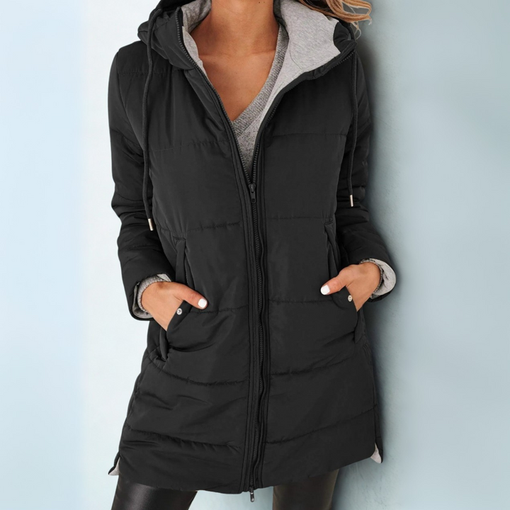 Women's Fleece Hooded Puffer Jacket Coat