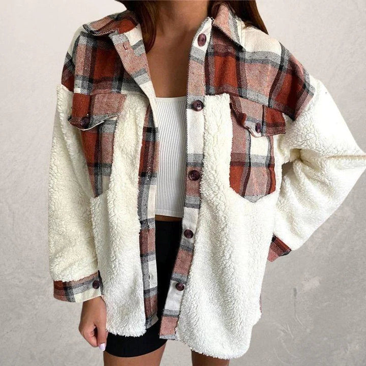 Women’s Fleece Checkered Plaid Shacket
