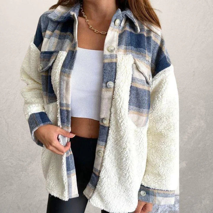 Women’s Fleece Checkered Plaid Shacket